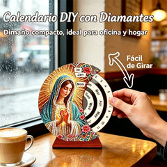 💎✨ Kit DIY Diamond Painting – Calendario de Pared con Cristales Brillantes, Decoración de Salón, Manualidad Relajante 📅🖼️
