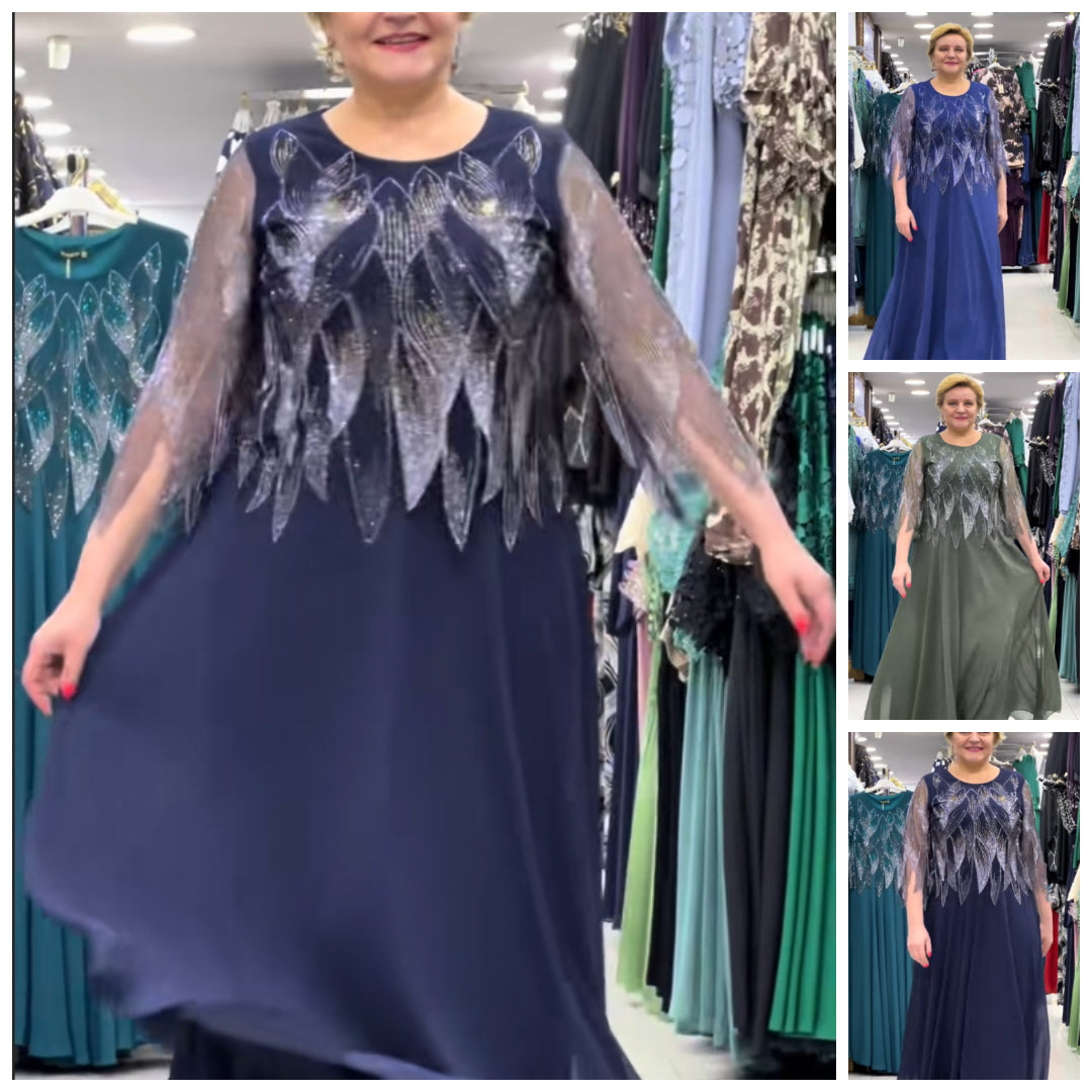 🔥【Oferta limitada】💋【S-5XL】👗 Nuevo vestido de lentejuelas de moda, diseño clásico, elegante y simple