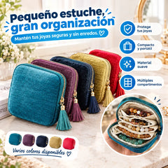 📢📢 ¡55% de descuento! ⏰ Minibolso de viaje para joyas con cremallera: compacto y portátil, perfecto para guardar anillos, pendientes y collares ✨