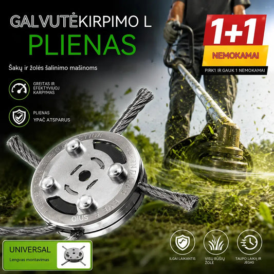 ⏰Pirkite vieną – antrą gaukite nemokamai🔥 Pakaitinė pjovimo galvutė žoliapjovėms / krūmapjovėms – plieninė pjovimo galvutė žolei pjauti 🌿✂️⚙️