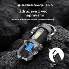 【2 kos】🔥Odlična ponudba🔥Super svetla vodoodporna mini svetilka s ključem in svetilnostjo 1200 lm