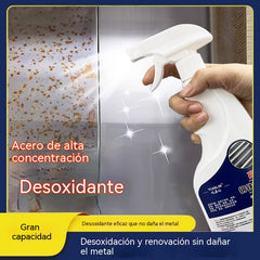 【500ML】✨Potente removedor de óxido para acero, 🚀Limpia rápidamente el óxido de metales, barras de acero y hierro fundido.