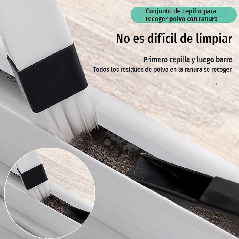 【3 piezas 25€】🧽 Cepillo limpiador de ranuras para ventanas, práctico, eficaz y reutilizable