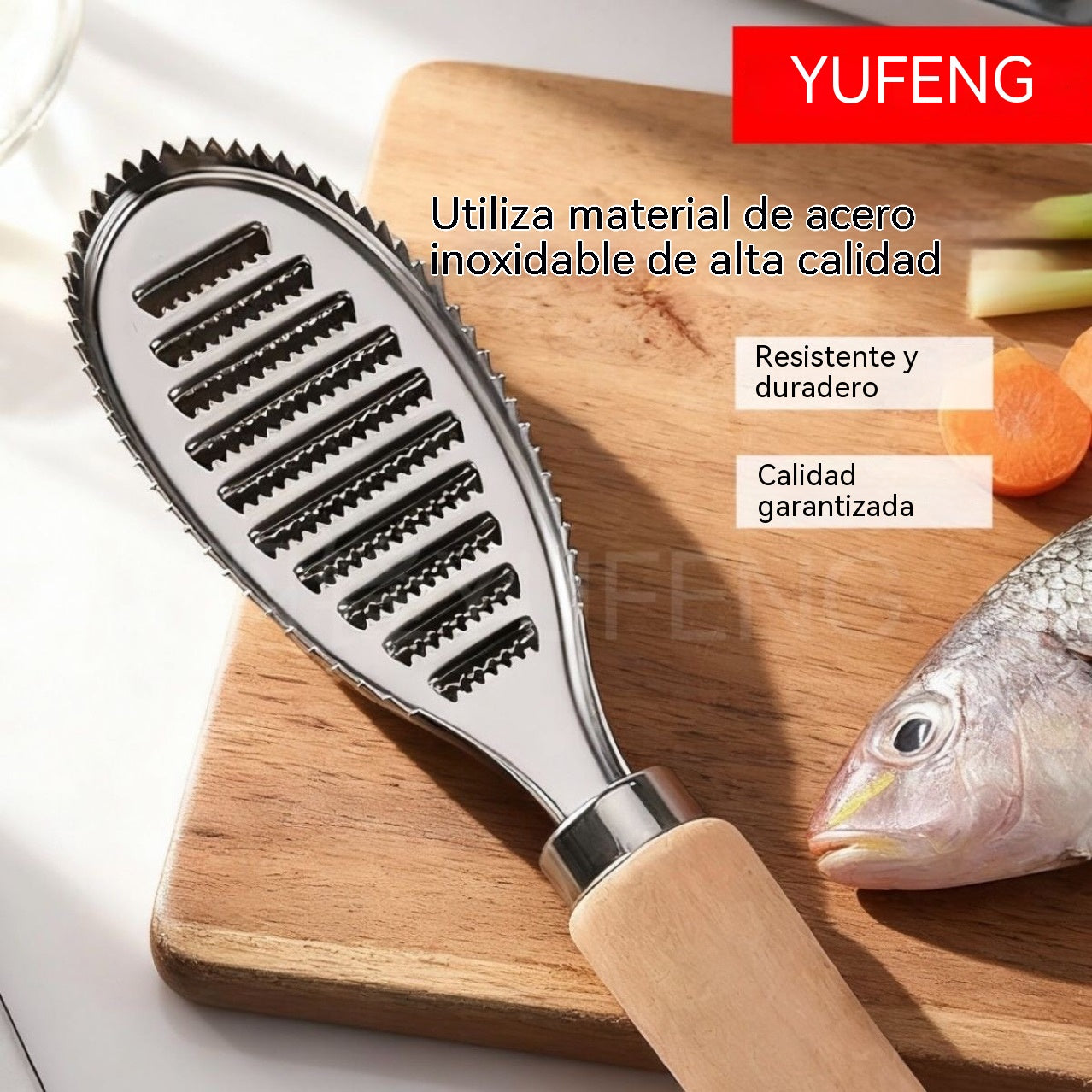 【Compra 1 y llévate 1 gratis】Raspador multifuncional de acero inoxidable para escamas de pescado y pelador de ajos.