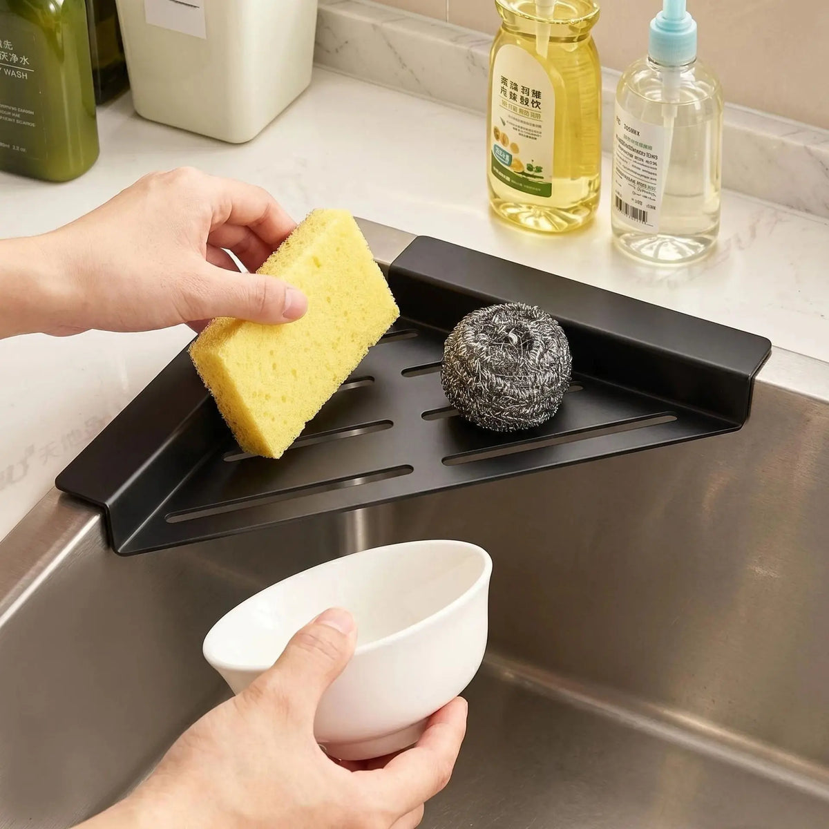 🧼 Organizador de Cocina con Drenaje Automático