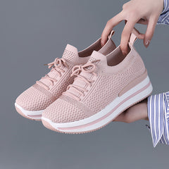 【 36-41】Zapatos deportivos informales para mujer, tela de malla con mosca, zapatos informales transpirables y cómodos