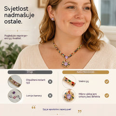 💎 ✨ Set ogrlice i naušnica od blistavog kubnog cirkona: bezvremenska elegancija, savršen poklon, idealan za vjenčanja, zabave ili kao svakodnevni luksuzni modni dodatak 💍