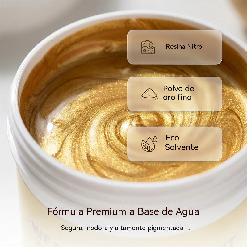 🥳💞 Pintura dorada resistente a la intemperie: a base de agua, brillo intenso. Segura para metal, madera y piedra. ¡Resiste la lluvia y el sol! 🖌️💛