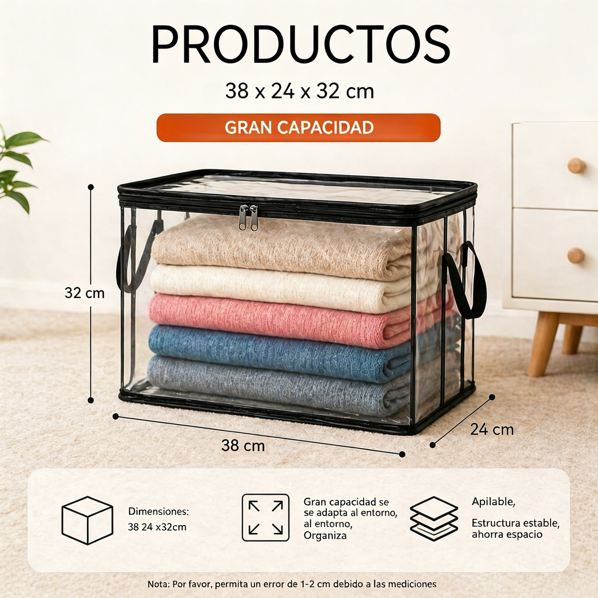 📦Bolsa de almacenamiento de plástico transparente, grande, resistente y gruesa para ropa, mudanzas y almacenamiento
