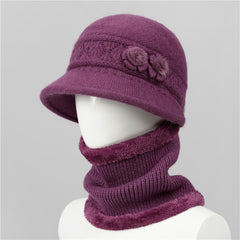 🔥 50% DESCUENTO | Accesorios de invierno suaves y abrigados❄️ Set de gorro y bufanda cálido para mamá y abuela