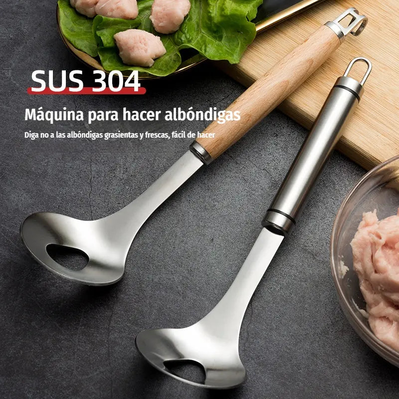🍖 【2 kosa】Mod za mesne kroglice iz nerjavečega jekla 304 – idealen za pripravo mesnih in ribjih mesnih kroglic, popoln za kuhanje doma 🥄