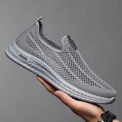 【39-44】Zapatos casuales de malla transpirables, cómodos, antideslizantes y fáciles de usar para hombres
