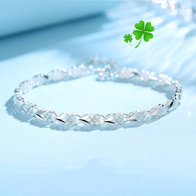 ✨【39%OFF】💖Nueva y moderna pulsera de plata de ley 925 para mujer🍀