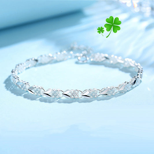 💖Nueva y moderna pulsera de plata de ley 925 para mujer🍀
