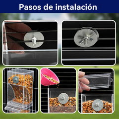 🐦🔥Comedero automático para pájaros sin derrames