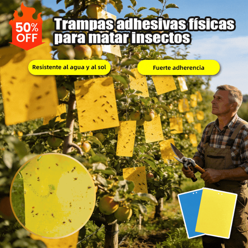 🔥🔥【50% de descuento】30 piezas 23 euros【Oferta por tiempo limitado】💥Tablero adhesivo de insectos de doble cara amarillo