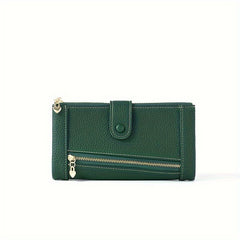 💰Cartera de cuero genuino retro de moda para mujer más vendida en 2026, multicapa de gran capacidad