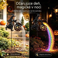 🧙‍♀️🎃 Záhradná lampa Čarodejnícky kotol s LED svetlom – Úžasná vonkajšia dekorácia 🔮✨