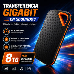 【Último día 🔥50% de descuento】💥【8TB】 Disco duro móvil de alta velocidad y gran capacidad