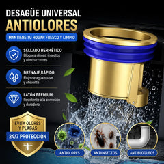 🔥¡Compra 1 y llévate 1 GRATIS!🔥 Desagüe universal de latón para suelo con núcleo desodorizante antiolor 🚿✨