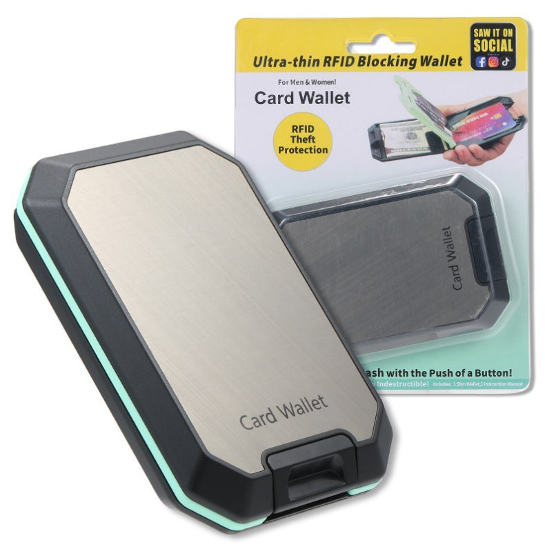 👛Cartera/tarjetero magnético premium para hombre ✅ Dureza súper alta ✅ Compacto y portátil✅ Bloqueo automático, antirrobo