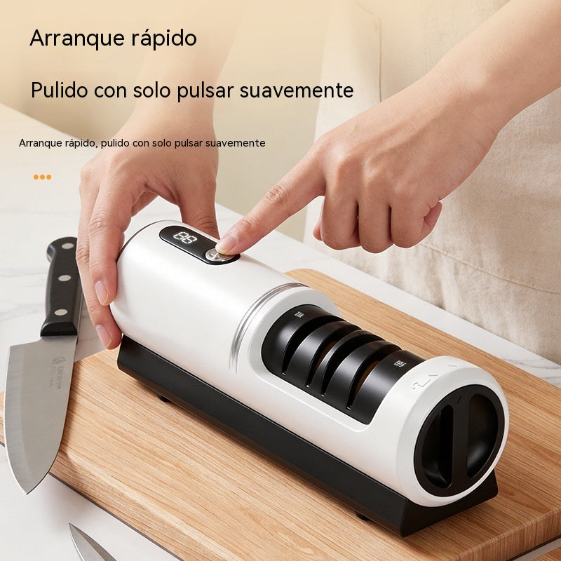 ⏳ ¡40% de descuento! 🔪 Afilador de cuchillos eléctrico inalámbrico multifuncional, recargable ✨