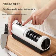 ⏳ ¡40% de descuento! 🔪 Afilador de cuchillos eléctrico inalámbrico multifuncional, recargable ✨