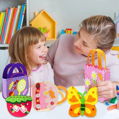 🔥【4 piezas】🥰Bolsos infantiles hechos a mano no tejidos DIY, el mejor regalo para los niños🎁