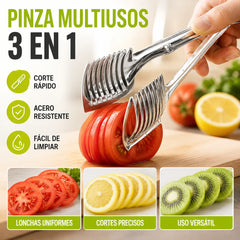 🍅 Cortador Manual de Cocina de Acero Inoxidable | Guía para Cortes Uniformes de Tomate, Limón, Cebolla y Más