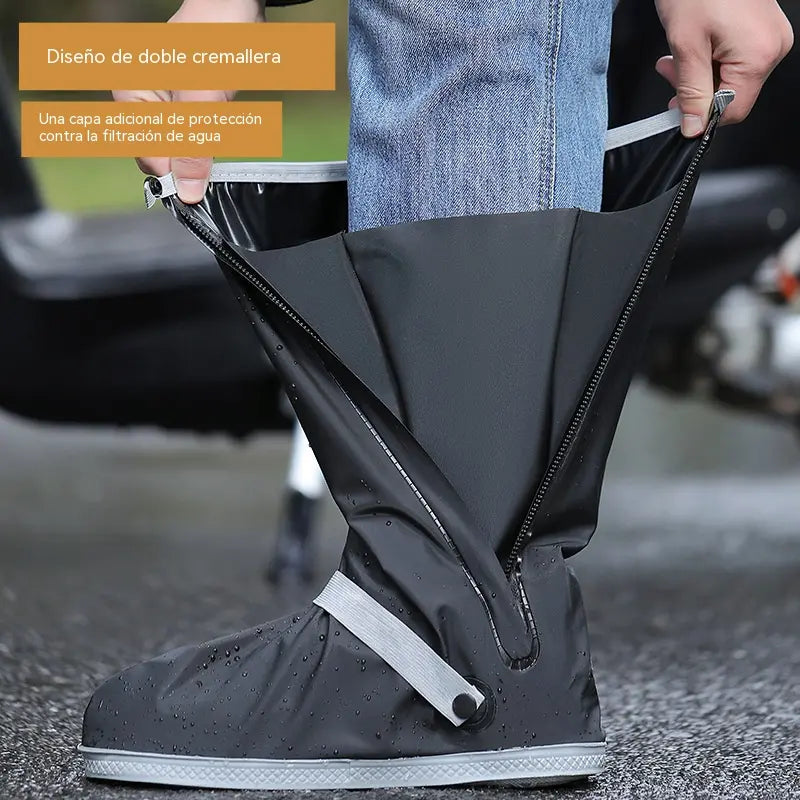 🌧️✨Nuevos cubrezapatos antideslizantes, de caña alta, gruesos e impermeables, reutilizables, adecuados para días de lluvia, condiciones de barro y nieve.
