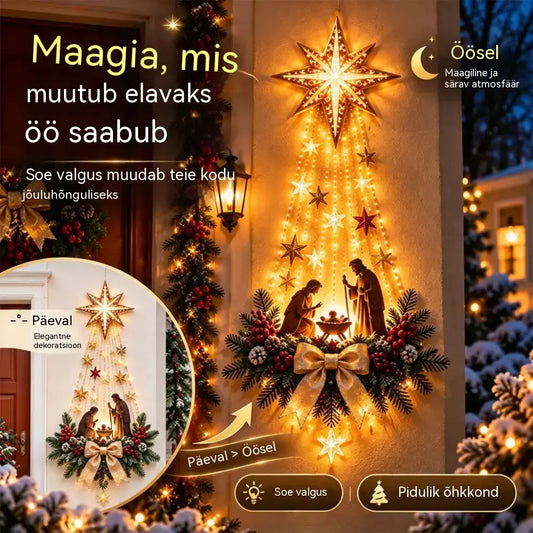 ✨🕯️Valgustusega seinakaunistus: Jeesuse sünnistseen | LED-tuledega sünnistseen | Jõulukaunistus koju 🏠