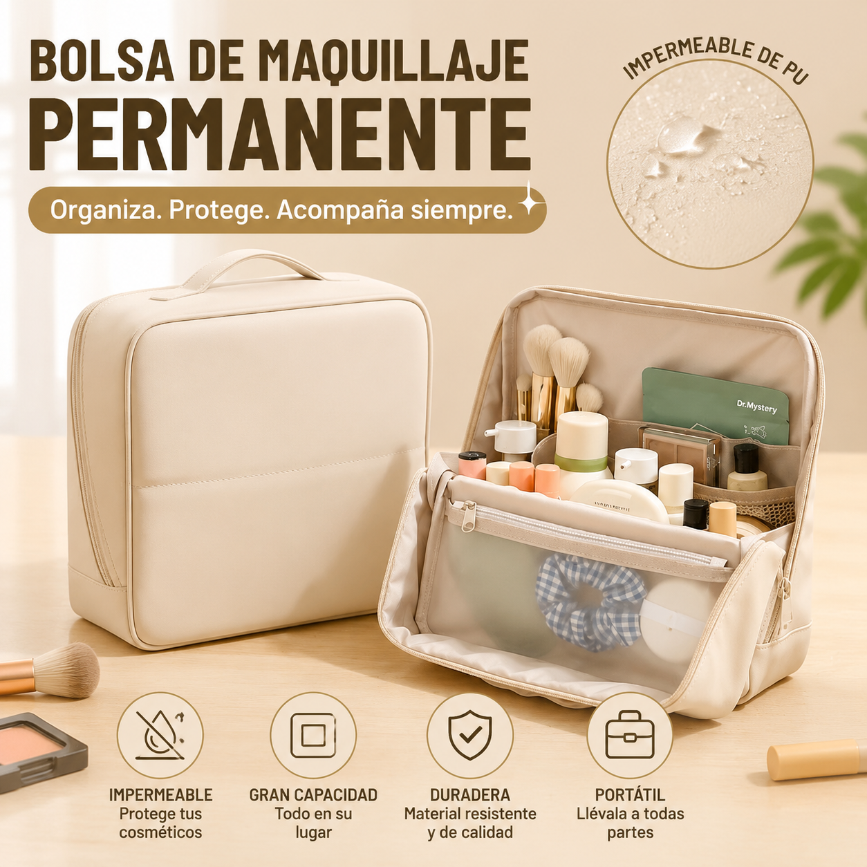 💧🌸 Maleta vertical de gran capacidad | Ideal para llevar a diario