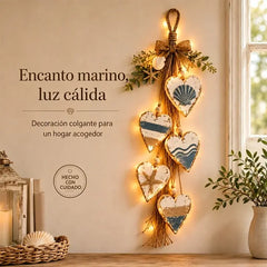 ❤️🔔 Decoración de Pared Colgante en Forma de Corazón con Luces LED, Adorno Rústico para Hogar y Decoración de Pared Interior ✨🏡