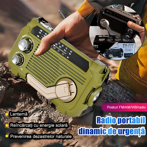 🏕️【Oferta por tiempo limitado】Linterna portátil con radio AM multifunción