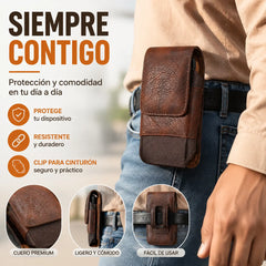 🔥 Funda para Móvil con Clip para Cinturón – Cierre Magnético, Resistente y con Ranura para Tarjetas