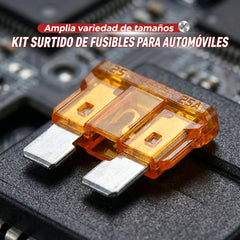 🔧⚡ Kit de fusibles surtido para coche – ¡Todos los amperajes en un solo estuche! 🚗🧰