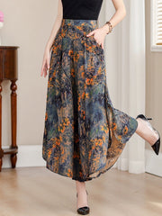 🔥【39%OFF】【XL-5XL】Pantalones de cintura alta, sueltos y adelgazantes con estampado de nueve puntos