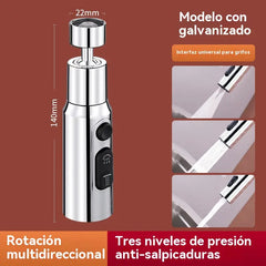 🚰🔥Boquilla de Filtro para Grifo con Giro de 360°