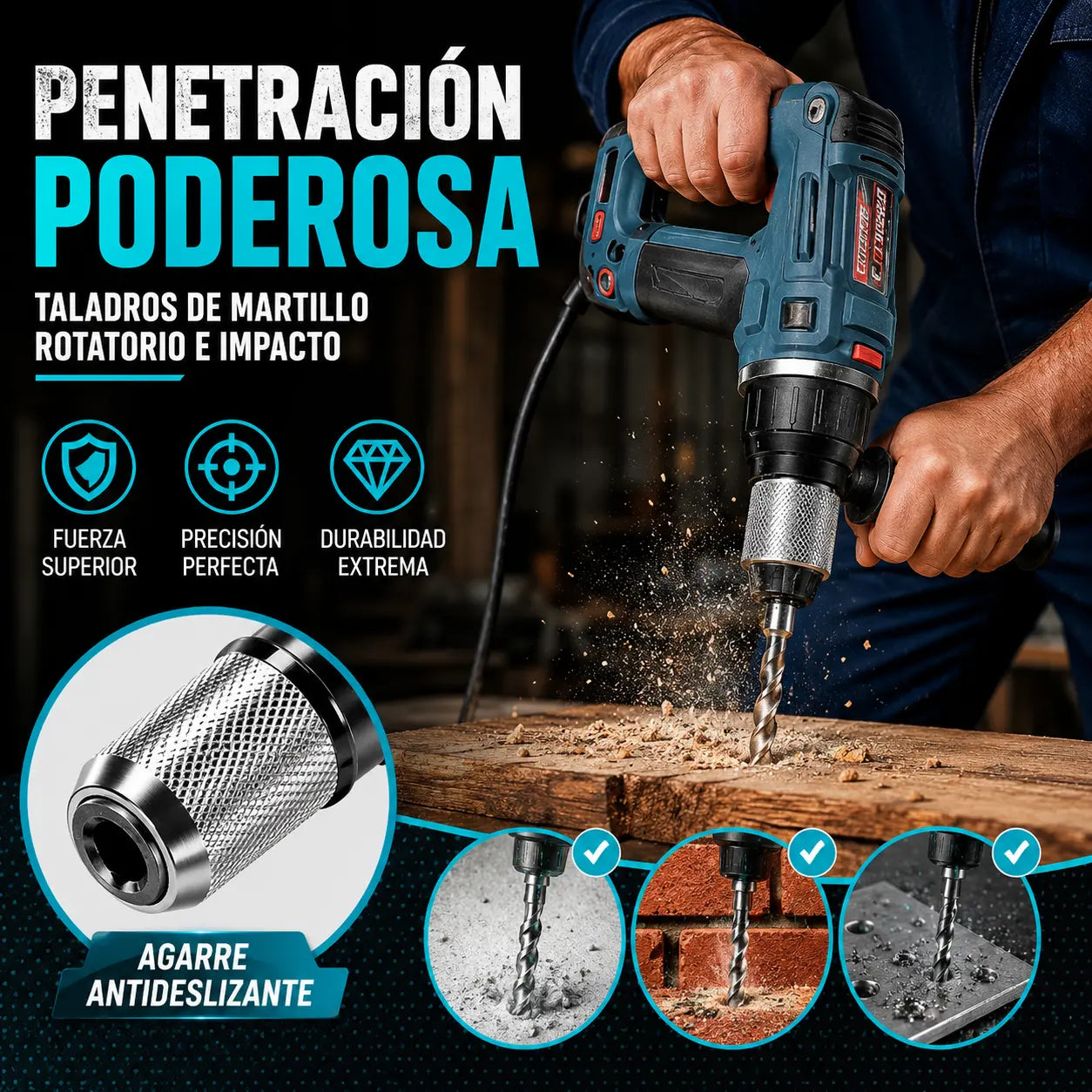 📢🔥 ¡50% de descuento! 【Juego de 2 piezas】👍 Adaptador convertidor de llave eléctrica a taladro de impacto