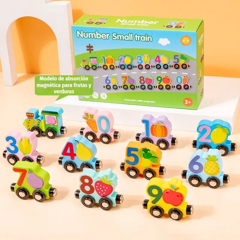 🚂 Tren numérico magnético para niños | Juguete de construcción educativo para aprender jugando