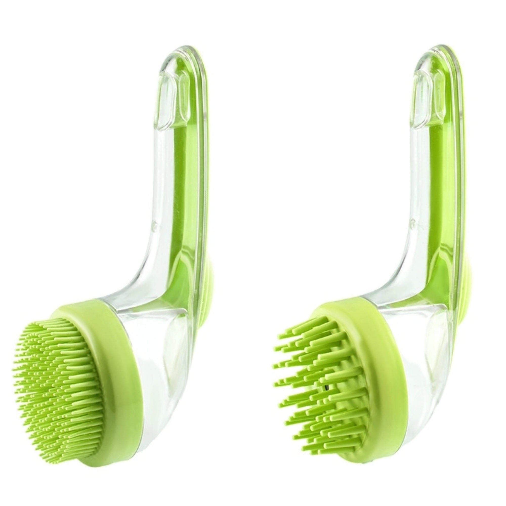 【2 piezas】📢📢¡50% de descuento! ⏰Cepillo de baño para mascotas con mango largo y dispensador de champú