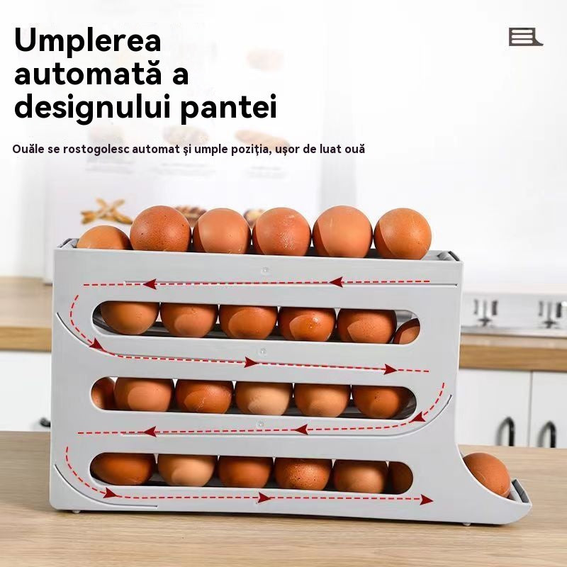 🥚🔥【Compra 1 y llévate 1 gratis】Caja de almacenamiento de huevos deslizante automática de múltiples capas