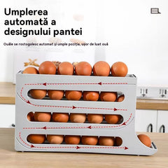 🥚🔥【Compra 1 y llévate 1 gratis】Caja de almacenamiento de huevos deslizante automática de múltiples capas