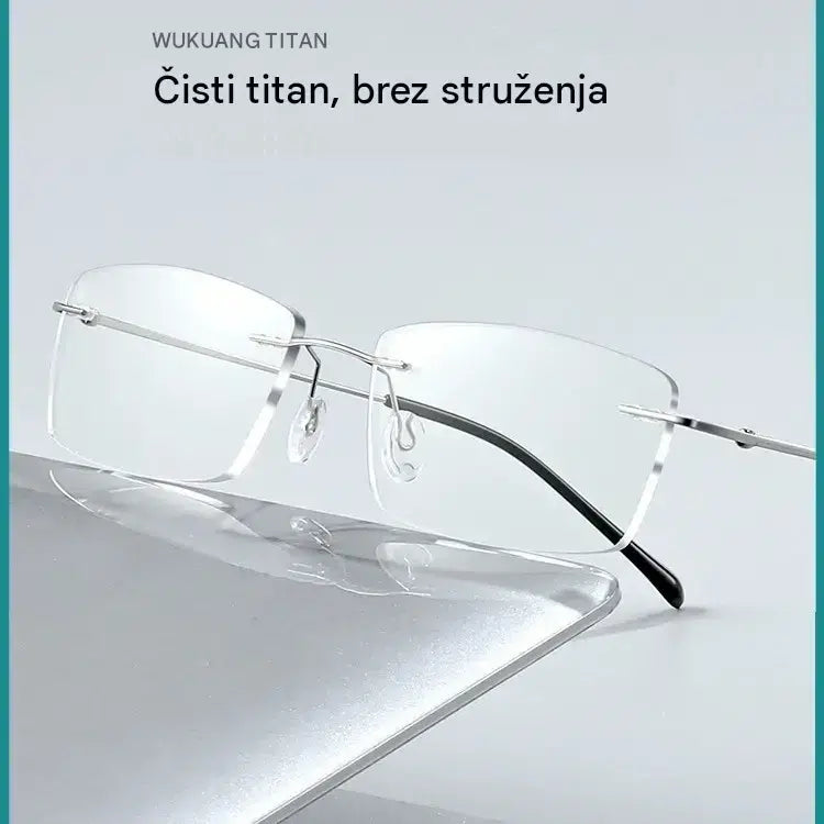 Visokokakovostna, ultralahka, brezokvirna, visokoločljivostna, profesionalna očala z zaščito pred modro svetlobo - unisex