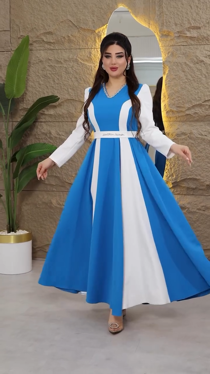 🔥🔥【S-5XL】【40-120kg】🥰 👗Nuevo vestido de moda otoño e invierno 2025 con estampado grande