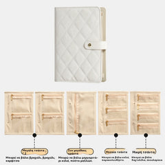 🔥📢 ¡Disfruta ahora de un 50% de descuento! 💎✨ Elegante y portátil organizador de joyas con múltiples compartimentos internos.