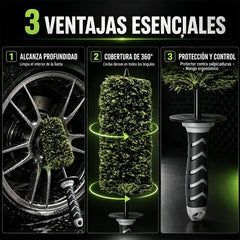 🚗✨ Cepillo Multiusos para Llantas – Ideal para rin, neumáticos y zonas de difícil acceso 🧽