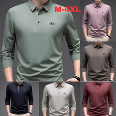 🎁【Oferta por tiempo limitado】🔥【M-4XL】Polo de manga larga sin costuras para hombre