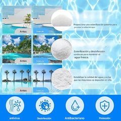 🔥【Compra 1, llévate 1 gratis】🏊‍♀️💧Pastillas limpiadoras para piscinas para un agua clara y transparente.