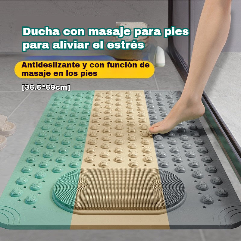 🔥🚿 【36.5*69cm】Alfombrilla de masaje antideslizante para baño con ventosa